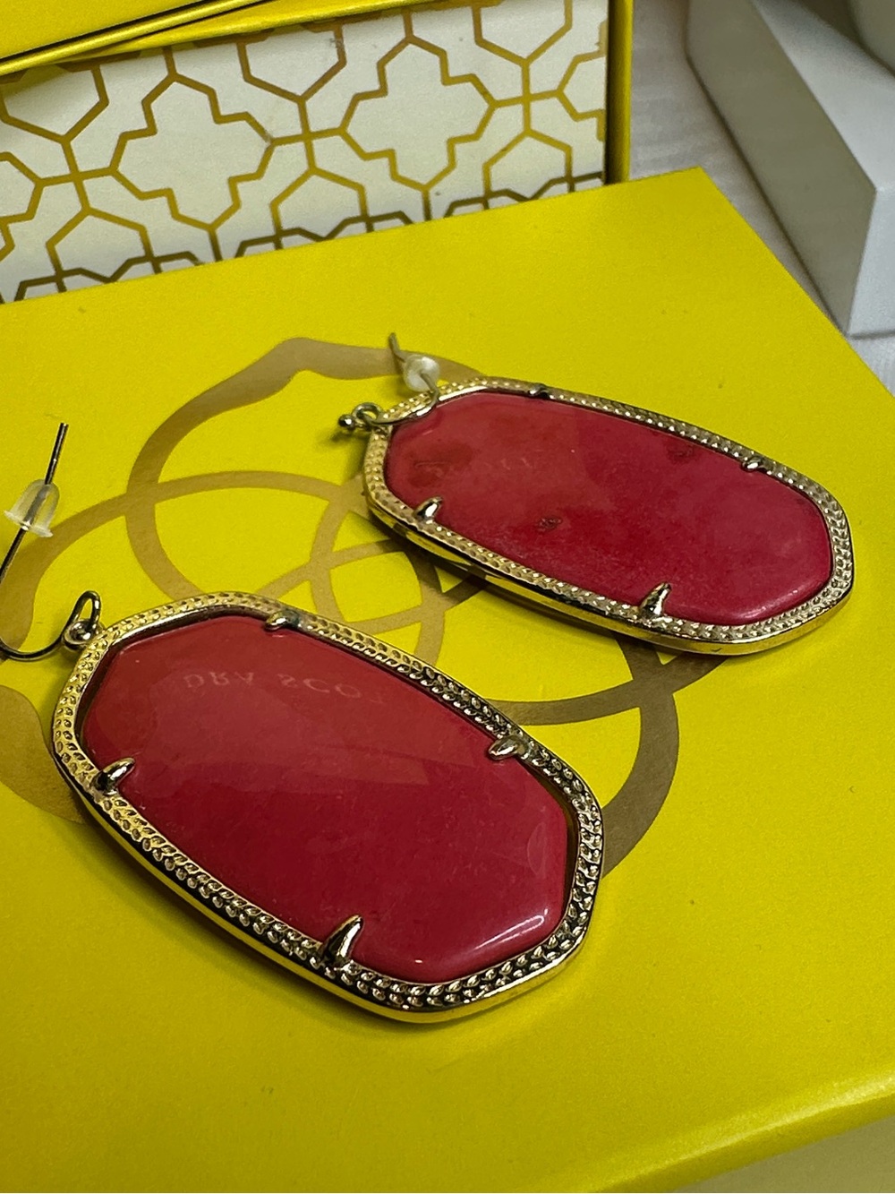 Kendra Scott Earrings Danielles red gold